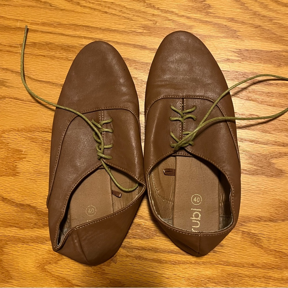 Brown Leather Loafers Size 10